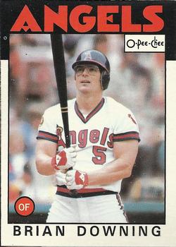 1986 O-Pee-Chee Baseball Cards 205     Brian Downing